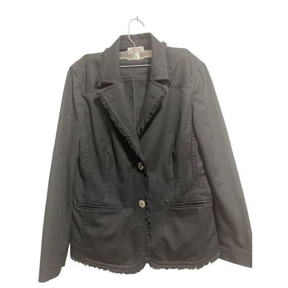 St. John Sports Cotton Black Jacket Women's SZ Md - Picture 7 of 7